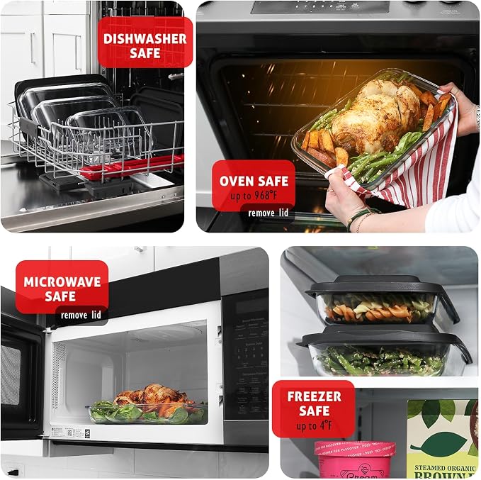 Nestl 16 pc Glass Baking Dishes - Image 3