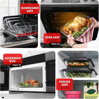 EATEX 8-Piece Deep Glass Casserole Dishes - Image 3