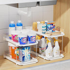 Delamu 4 Pack 2-Tier Bathroom Under Sink Organizers and Storage, Pull Out Clear - Image 6