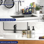 MASADI Kitchen Sink Caddy with Dish Soap Dispenser Set, 12OZ Glass Bottle - Image 4