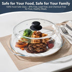 Glass Microwave Splatter Cover for Food Plates & Cookware - Image 7