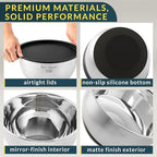 Baker's Signature Stainless Steel Mixing Bowls - Image 3