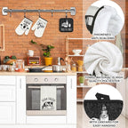VitalCozy 8 Pcs Farm Animal Theme Kitchen Towels Pot Holders and Oven Mitt Set - Image 3