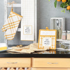 DII Home Sweet Farmhouse Kitchen Collection, Potholder/Oven Mitt/Dishtowel Set - Image 4