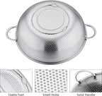 P&P CHEF Colander Set of 3, Stainless Steel Micro-Perforated Colanders Strainers - Image 3