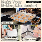 TeamFar Baking Sheet with Rack Set, 19.6/16/12.5 Inch Stainless Steel Cookie - Image 5