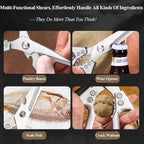 2-Piece Heavy Duty Kitchen Scissors Professional Stainless Steel Meat & Poultry - Image 7