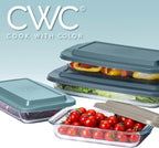 COOK WITH COLOR 8-Piece Deep Glass Baking Dish Set with Plastic Lids – - Image 9