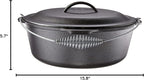Lodge 9 Quart Pre-Seasoned Cast Iron Dutch Oven - Image 8