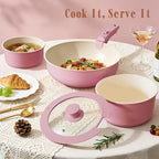 Umite Chef Pots and Pans Set Non Stick, RV Kitchen Cooking Set - Image 8