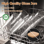 Moretoes 6 Pack 1.2qt Square Glass Storage Containers - Image 4