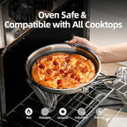 Deluxe 13 Piece Hybrid Ceramic Nonstick Stainless Steel Cookware Set-5 Piece - Image 9