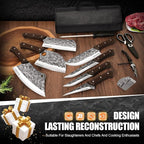 MDHAND Butcher Knife Set, Heavy Duty Meat Cleaver, Fillet Knives, Meat Cutting - Image 7