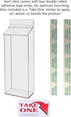 Outdoor Brochure Holder Holds 4" x 9" Advertising Trifolds Clear Acrylic Wall - Image 3