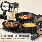 Umite Chef 21Pcs Pots and Pans Set Non Stick, Nonstick Cookware Sets Detachable - Image 3