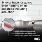 GoodCook Stainless Steel Deep Saute Pan 10.25-Inch, Oven-Safe to 500F & - Image 4