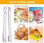 Nuogo 48 Pcs Plastic Buffet Serving Tongs 6.3 Inch One-off Clear Kitchen Tongs - Image 4
