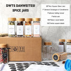 DWTS DANWEITESI 36 Pcs Glass Spice Jars - 4oz - Image 4