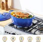 Velaze 7.5 QT Enameled Oval Dutch Oven Pot - Image 6