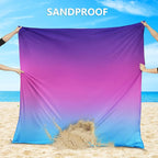 WIWIGO Beach Blanket Waterproof Sandproof Beach Mat 79" X 83"/10'x9'for 2-8 - Image 3