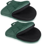 1 Pair Short Oven Mitts by Qulable