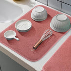 GeeRic Microfiber Dish Drying Mat, Super Absorbent Kitchen Dish Drying Pad - Image 6