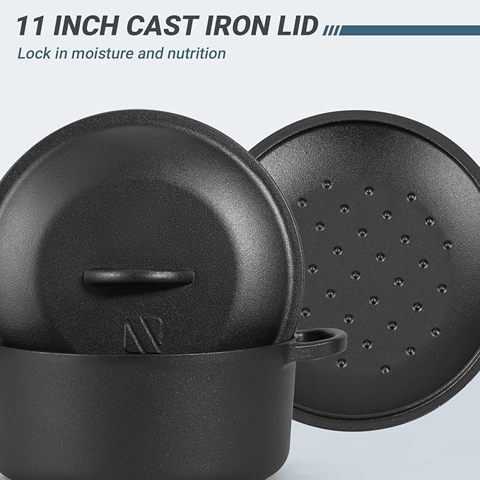 Northriver Casting 6 QT Basics Cast Iron Dutch Oven Pot - Image 3