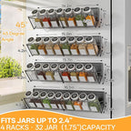 DTUQYX Magnetic Spice Rack for Refrigerator 4 Pack, Extra Long Strong Magnetic - Image 2