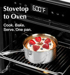 KOCH SYSTEME CS Triply Stainless Steel Saucepan Set, 1QT & 2QT & 3QT Stainless - Image 3