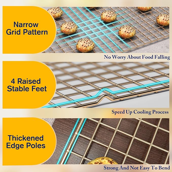 2PCS Cooling Racks for Cooking and Baking - Image 3