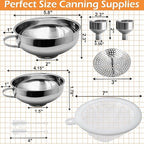 6 Pack Stainless Steel Canning Funnel - Image 7