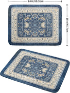 Blue Boho Dish Drying Mat for Kitchen Counter 18x24 Inch Fast Dry Drying Pad - Image 2