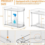 4 Pack Large Pull Out Bathroom Organizers and Storage, 2 Tier 12.8″ Tall - Image 2