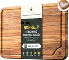 Teak Wood Cutting Board for Kitchen 13inch Charcuterie Board Serving Heavy Duty by Socisen