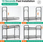 Spice Rack Organizer for Countertop 2 Pack, 2-Tier Counter Foldable Metal - Image 8