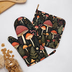 Oven Mitts and Pot Holders Mushroom Botanical Leaf Vintage Silicone Kitchen - Image 8