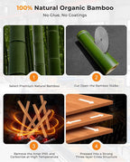 Bamboo Cutting Board for Kitchen, Knife-Friendly Wooden Cutting Boards Set - Image 4