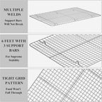 Baking Sheet with Cooling Rack Set, Deedro Stainless Steel Cookie Half Sheets - Image 4