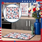 Breling Patriotic Dish Drying Mat 4th of July Kitchen Drying Mat 16 x 18 Inch - Image 7
