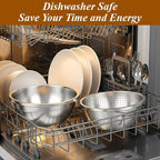 304 Stainless Steel Colander and Strainer, 5QT Large Capacity - Image 6