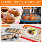 Silicone Baking Mat Set of 3 Non-Stick Baking Sheet - Image 6