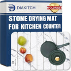 Stone Drying Mat for Kitchen Counter – Super Absorbent Stone Dish Drying Mat by DIAKITCH