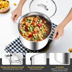 Homikit 16 Quart Stainless Steel Stock Pot, Large Sauce Soup Pot - Image 5