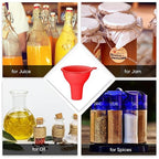 Silicone Funnels 4 Pieces Wide Mouth Funnel Small and Large Flexible Condiment - Image 5