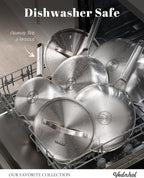 Stainless Steel Cookware Set, PFOA&PTFE Free, Dishwasher&Oven Safe, Kitchen - Image 5