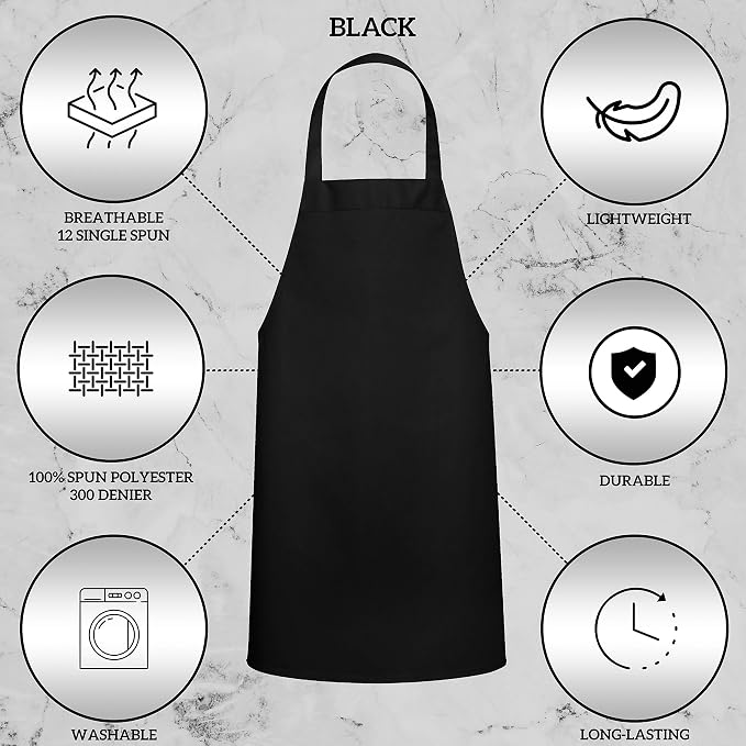 GREEN LIFESTYLE 120 Pack Bib Aprons - Image 2