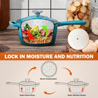 Homikit 1 QT & 2 QT Saucepan Set, Enameled Cast Iron Saucepan - Image 3