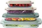 COOK WITH COLOR 8-Piece Deep Glass Baking Dish Set with Plastic Lids – - Image 8