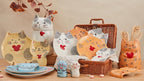 Bico Cartoon Cat Handpainted Stoneware Orange 7.8 inch Utensil Holder, - Image 6
