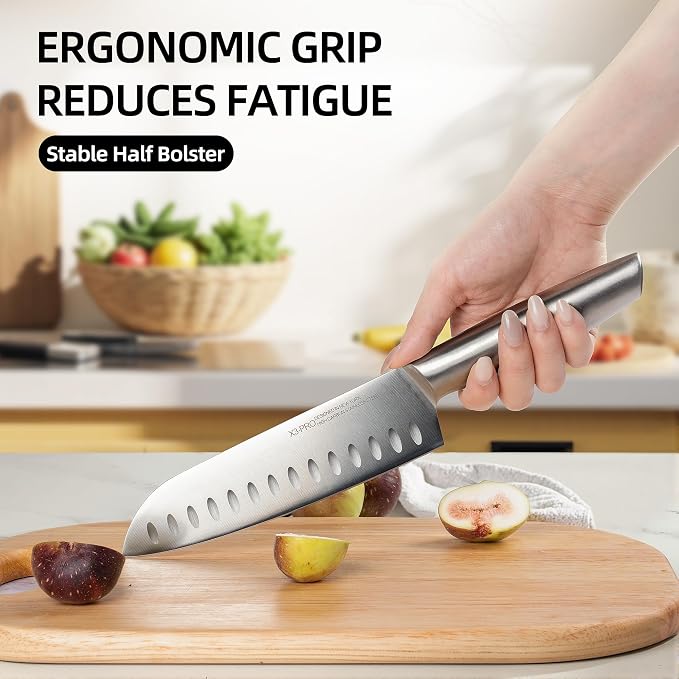 KnifeSaga Kitchen Knife Set 14 Piece Premium Japanese High Carbon Stainless - Image 4